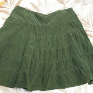 Tiered Corduroy Skirt